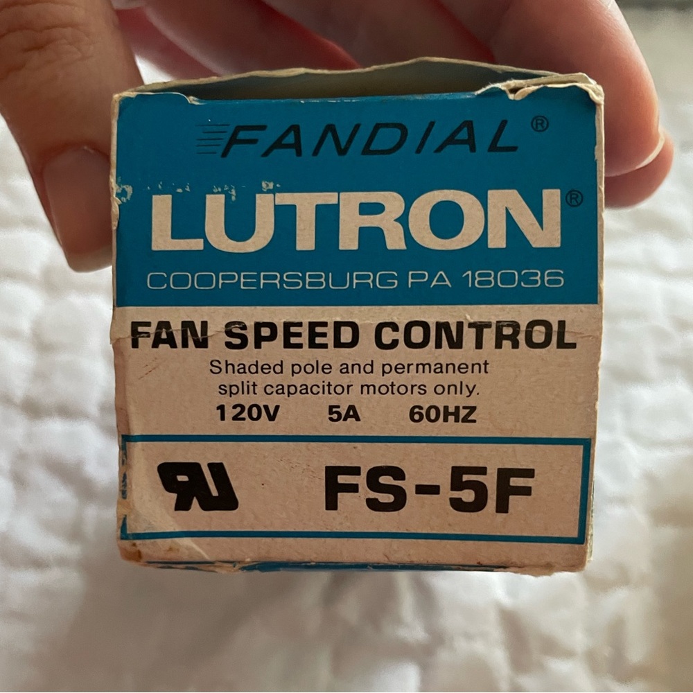 FANDIAL® LUTRON FAN SPEED CONTROL 120V  60HZ FS-5F